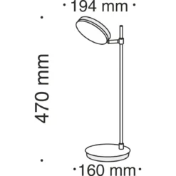 Maytoni Tischleuchte Fad schwarz dimmbar