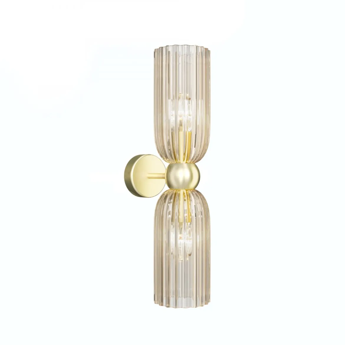 Maytoni Wandleuchte Antic 2-flammig Glas Gold transparent
