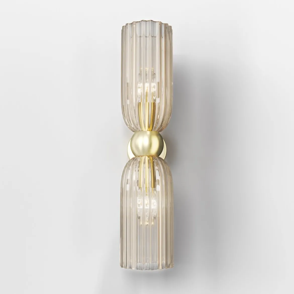 Maytoni Wandleuchte Antic 2-flammig Glas Gold transparent