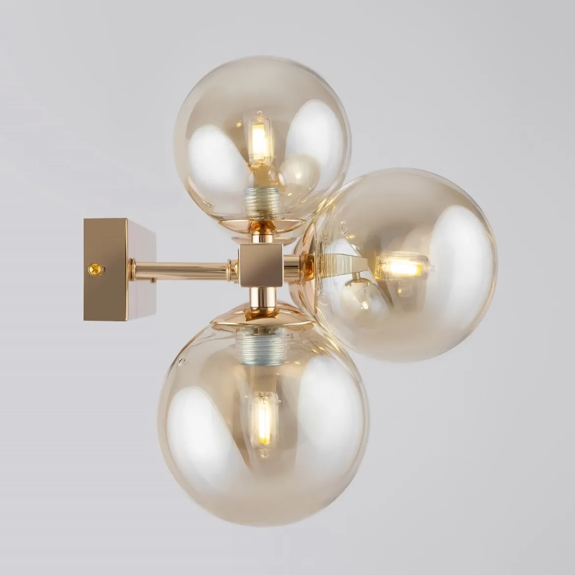Maytoni Wandleuchte Dallas 61cm gold bernstein