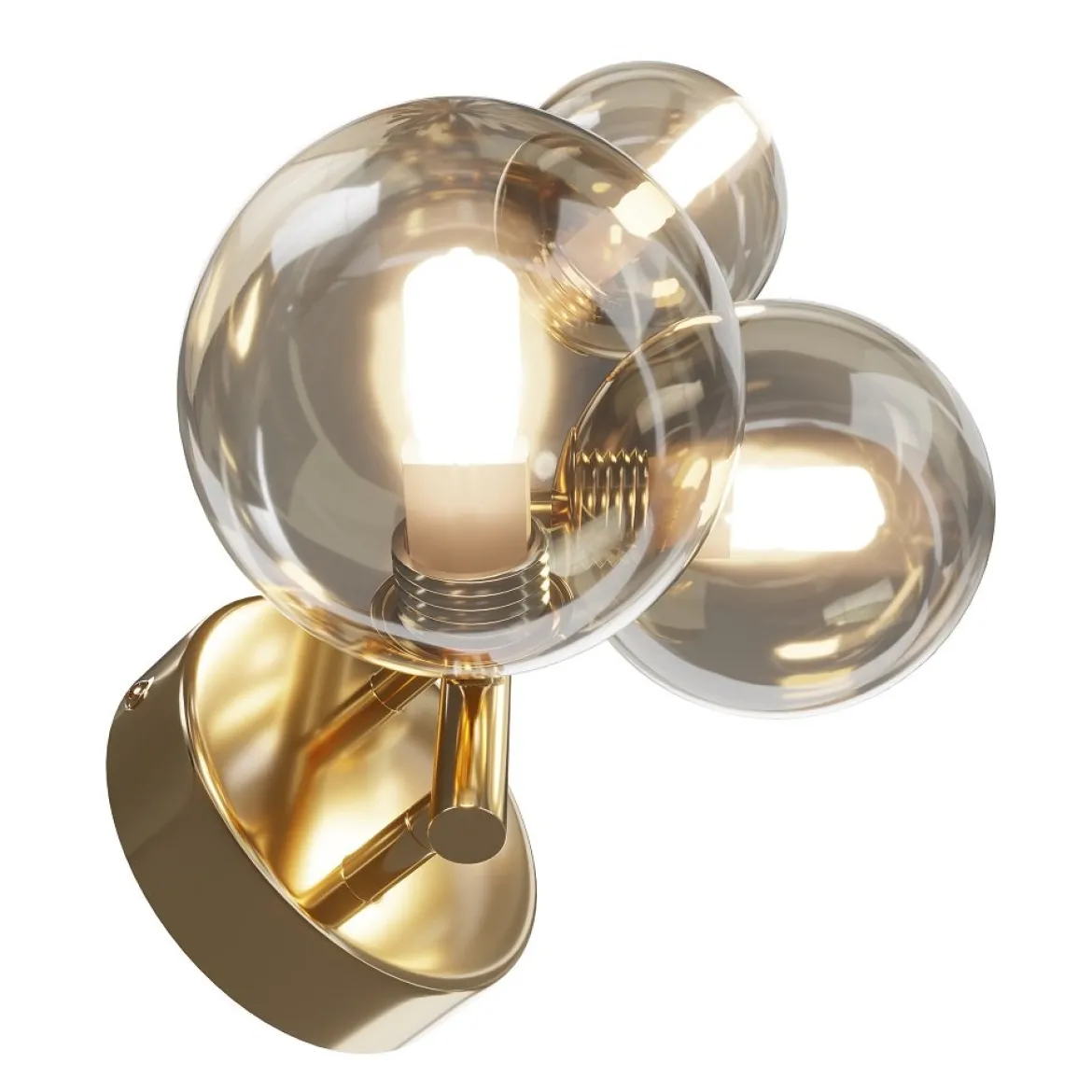 Maytoni Wandleuchte Dallas 3-flammig gold cognac