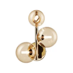 Maytoni Wandleuchte Dallas 3-flammig gold cognac