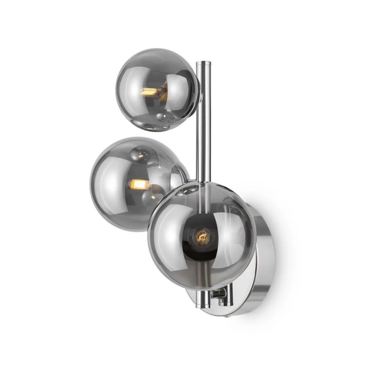 Maytoni Wandleuchte Dallas 3-flammig chrom rauchglas