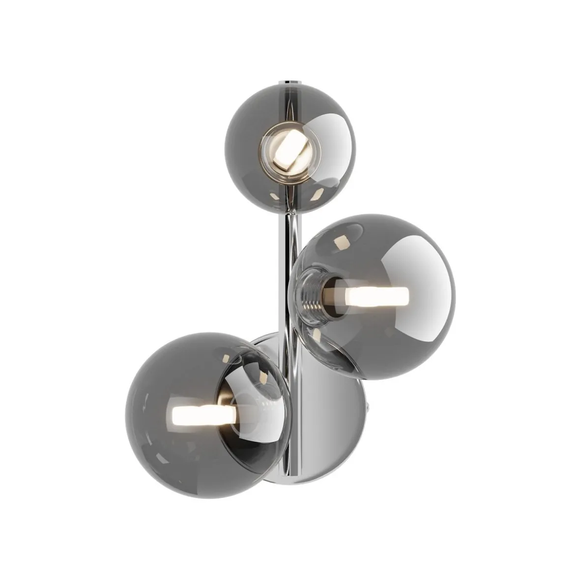 Maytoni Wandleuchte Dallas 3-flammig chrom rauchglas