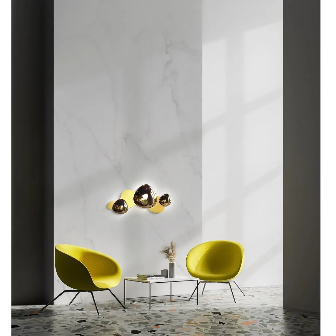Maytoni Wandleuchte Jack-Stone 79cm goldfarben