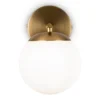 Maytoni Wandleuchte Marble 1-flammig messing opal