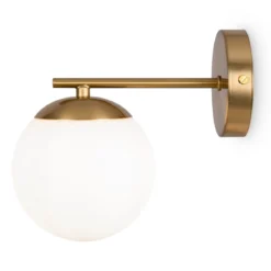Maytoni Wandleuchte Marble 1-flammig messing opal