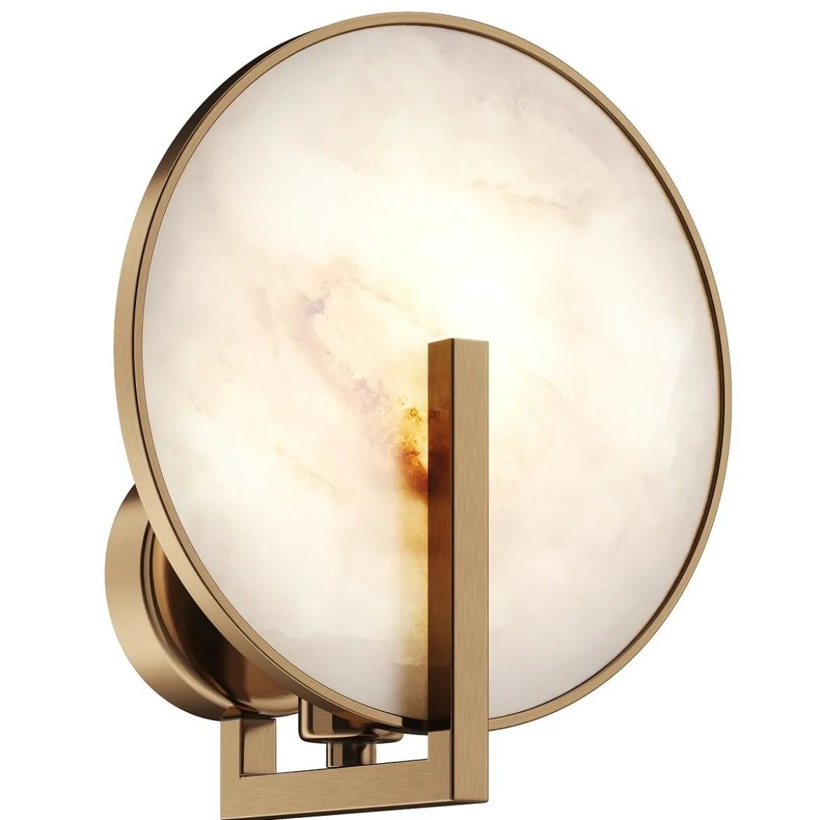 Maytoni Wandleuchte Marmo gold Naturstein marmor rund