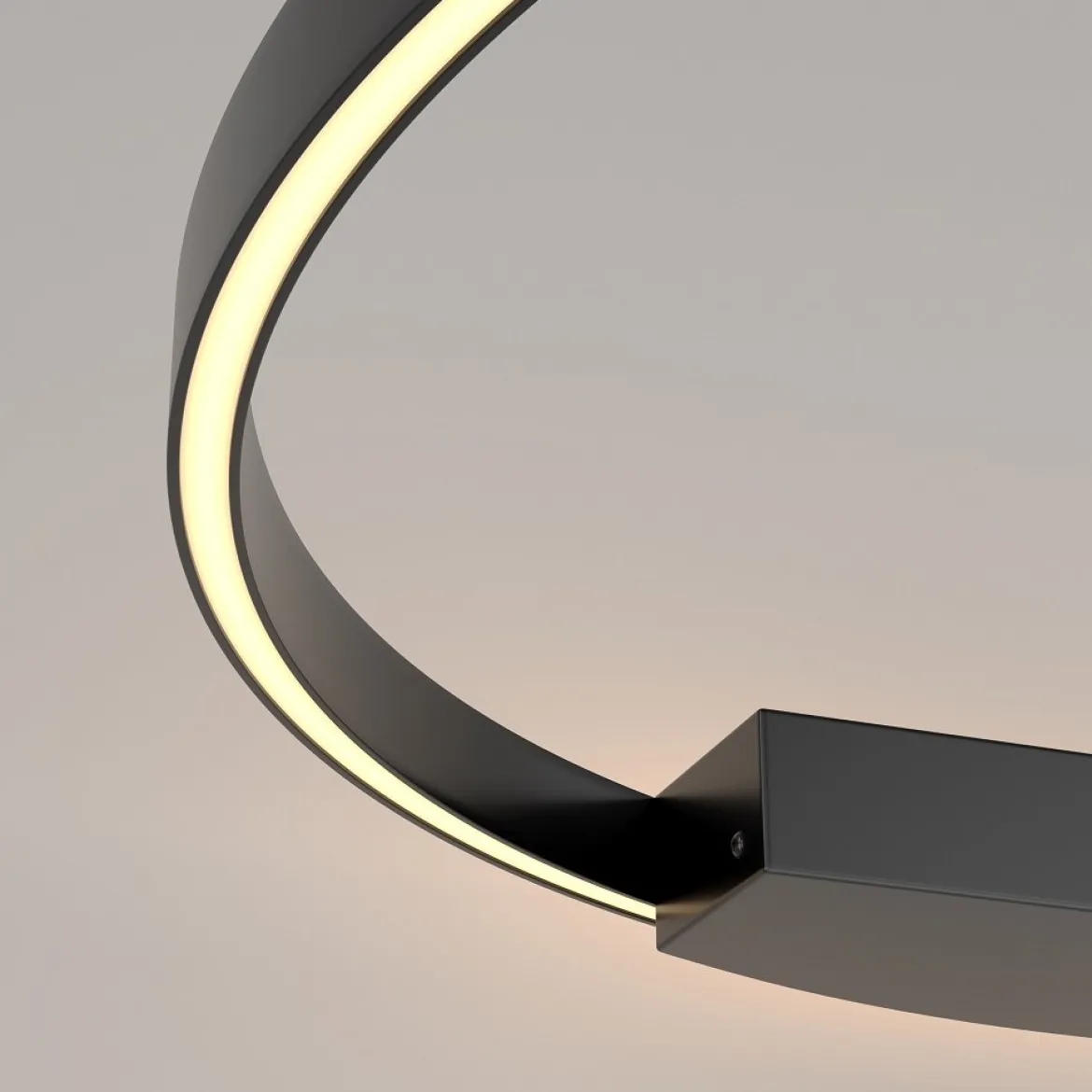 Maytoni Wandleuchte Rim schwarz 3000K 80cm