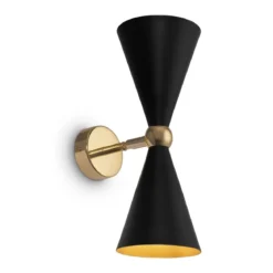 Maytoni Wandleuchte Vesper 2-flammig schwarz gold