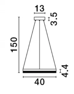 Nova Luce 9530226 ADRIA LED Pendelleuchte 60cm 3000K Messing Gold dimmbar