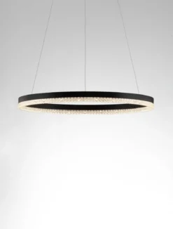 Nova Luce 9530227 ADRIA LED Pendelleuchte 60cm 3000K Schwarz dimmbar