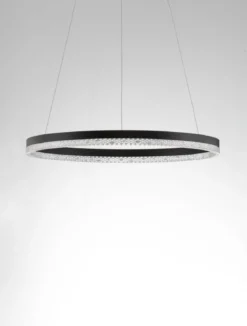 Nova Luce 9530227 ADRIA LED Pendelleuchte 60cm 3000K Schwarz dimmbar