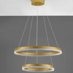 Nova Luce 9530230 ADRIA LED Pendelleuchte 2-flammig 60cm 3000K Messing Gold
