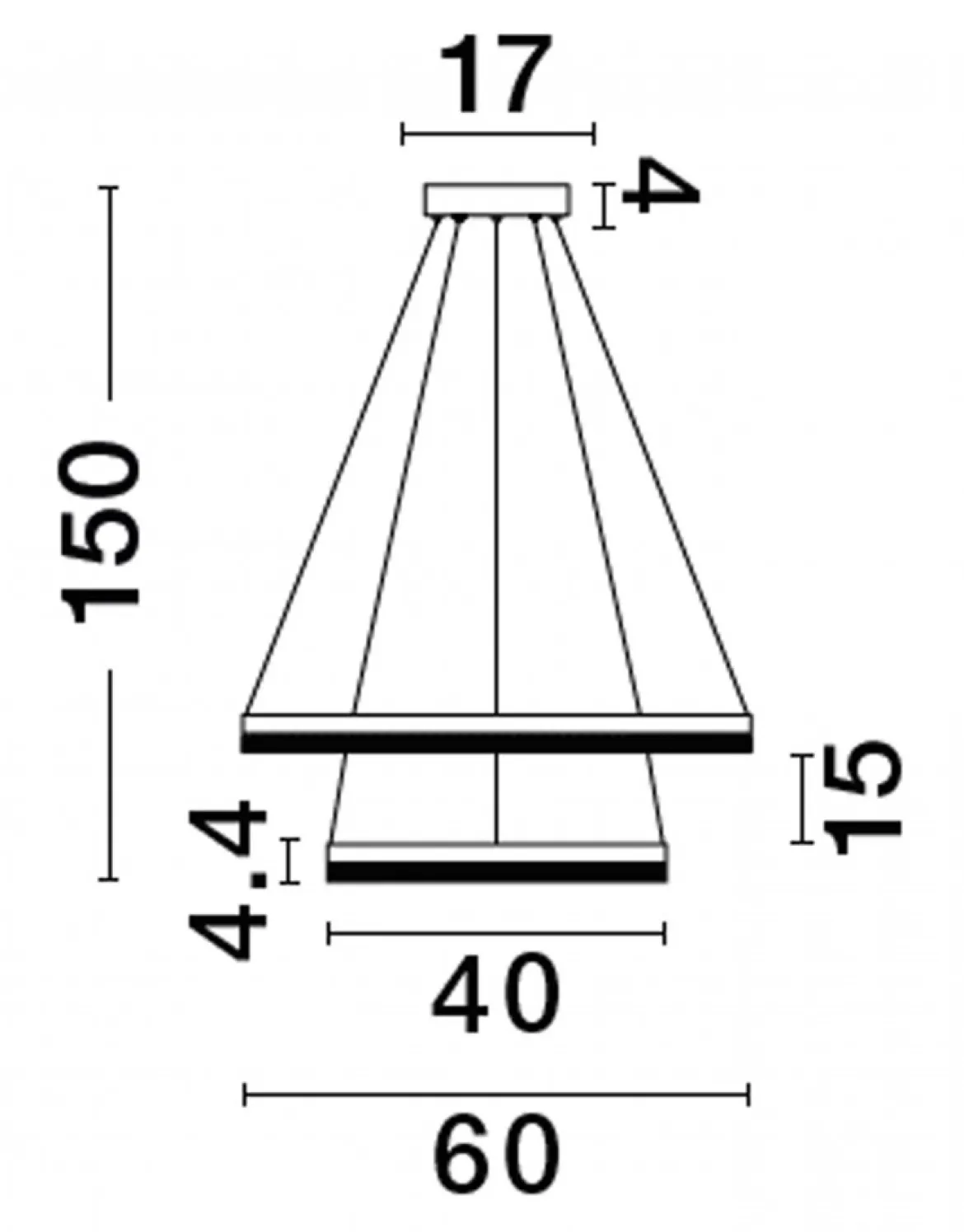 Nova Luce 9530230 ADRIA LED Pendelleuchte 2-flammig 60cm 3000K Messing Gold
