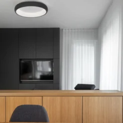 Nova Luce 8105616 ALBI LED Deckenleuchte 1-flammig 3000K Schwarz 41cm