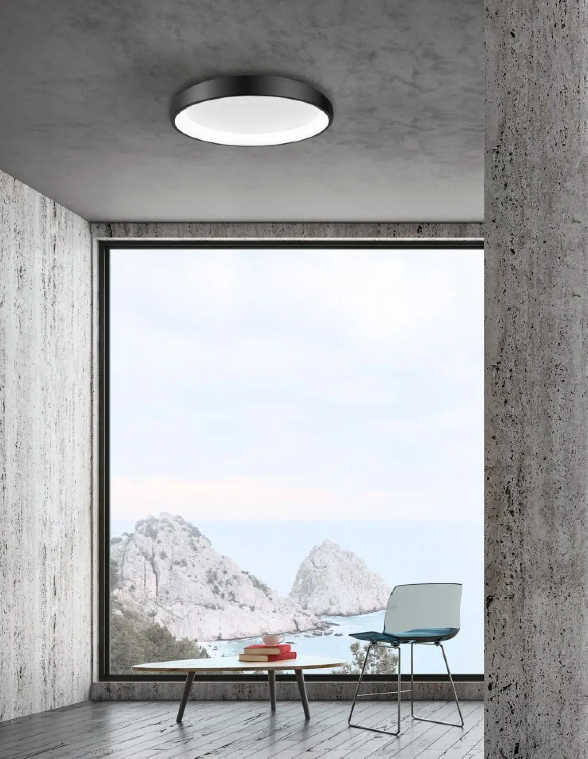 Nova Luce 8105611 ALBI LED Deckenleuchte 1-flammig 3000K Schwarz 61cm