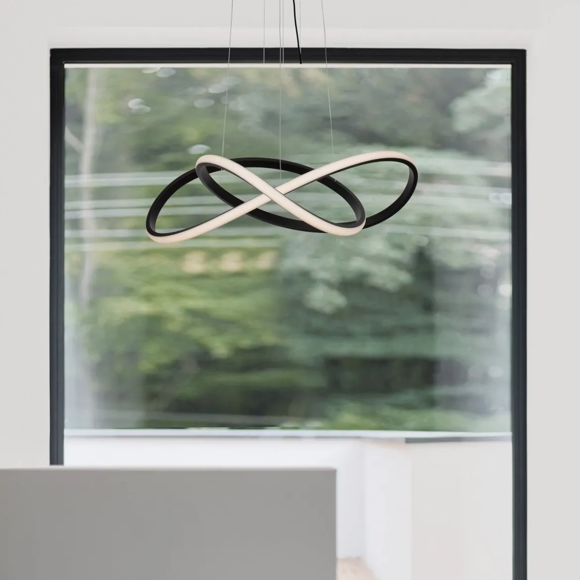 Nova Luce 9248107 AMARA LED Pendelleuchte 56cm 3000K Schwarz