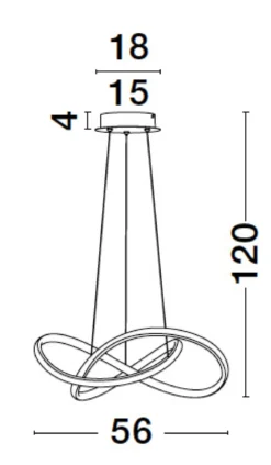 Nova Luce 9248107 AMARA LED Pendelleuchte 56cm 3000K Schwarz