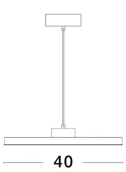 Nova Luce 9212909 ANDRIA LED Pendelleuchte 40cm 3000K Schwarz dimmbar