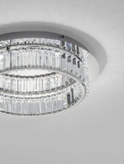Nova Luce 9333071 AURELIA LED Deckenleuchte 50cm 3500K Chrom Kristall