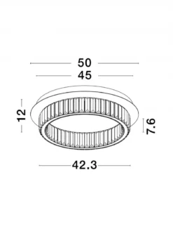 Nova Luce 9333071 AURELIA LED Deckenleuchte 50cm 3500K Chrom Kristall