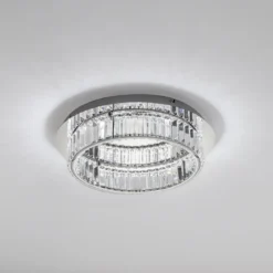 Nova Luce 9333071 AURELIA LED Deckenleuchte 50cm 3500K Chrom Kristall