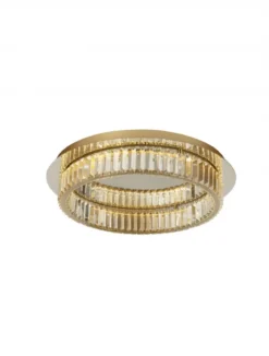 Nova Luce 9333079 AURELIA LED Deckenleuchte 50cm gerade 3500K Gold Kristall