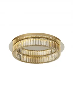Nova Luce 9333080 AURELIA LED Deckenleuchte 60cm gerade 3500K Gold Kristall