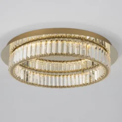 Nova Luce 9333080 AURELIA LED Deckenleuchte 60cm gerade 3500K Gold Kristall