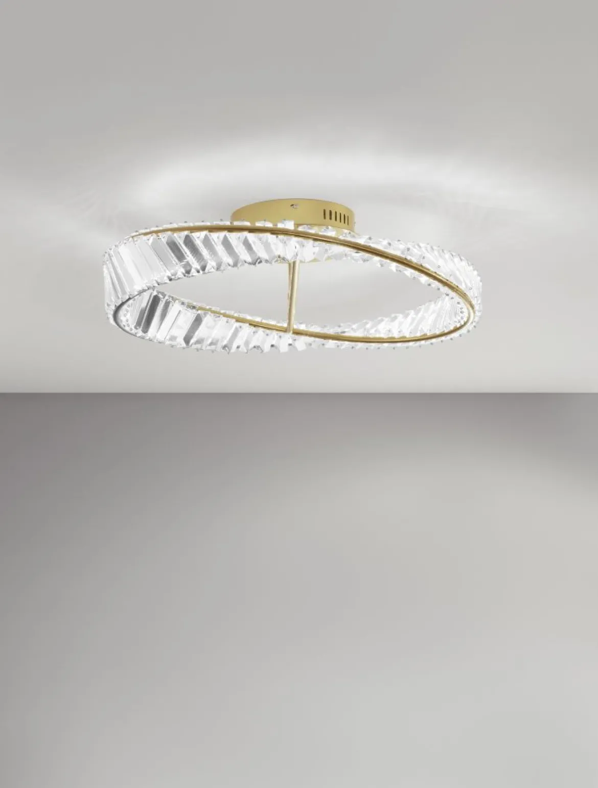 Nova Luce 9333060 AURELIA LED Deckenleuchte 60cm 3500K Gold Kristall