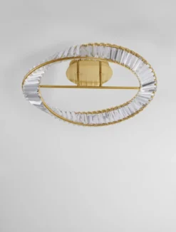 Nova Luce 9333060 AURELIA LED Deckenleuchte 60cm 3500K Gold Kristall