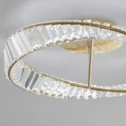 Nova Luce 9333060 AURELIA LED Deckenleuchte 60cm 3500K Gold Kristall