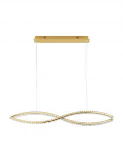 Nova Luce 9019724 AURELIA LED Pendelleuchte 2-flammig 3500K Gold Kristall