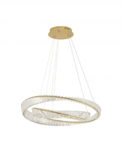 Nova Luce 9333063 AURELIA LED Pendelleuchte 2 Ringe 3500K Gold Kristall