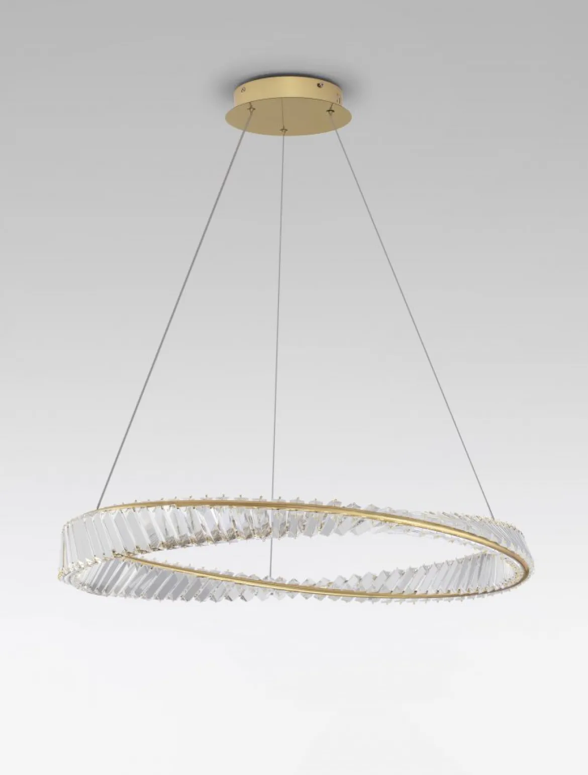 Nova Luce 9333062 AURELIA LED Pendelleuchte 80cm 3500K Gold Kristall