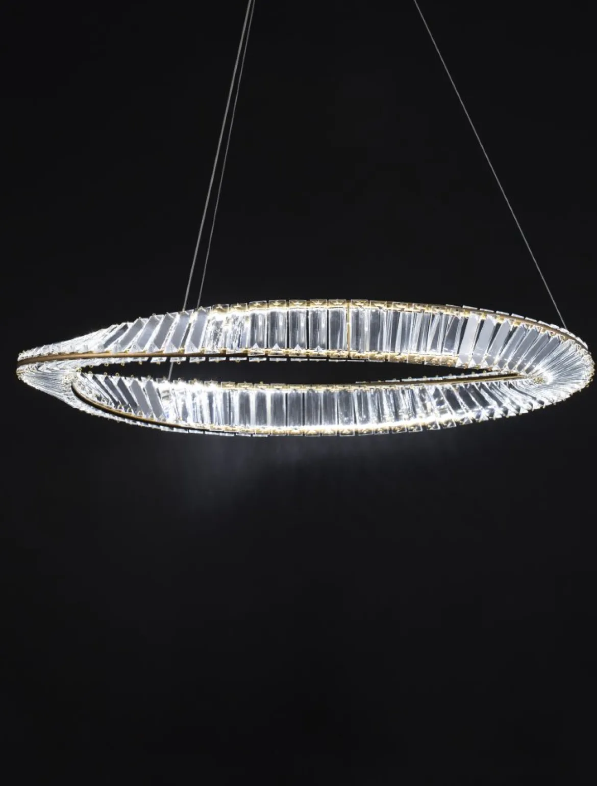 Nova Luce 9333062 AURELIA LED Pendelleuchte 80cm 3500K Gold Kristall