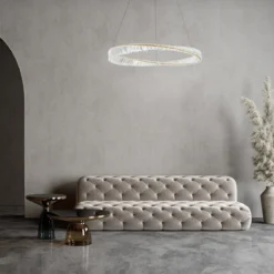 Nova Luce 9333062 AURELIA LED Pendelleuchte 80cm 3500K Gold Kristall