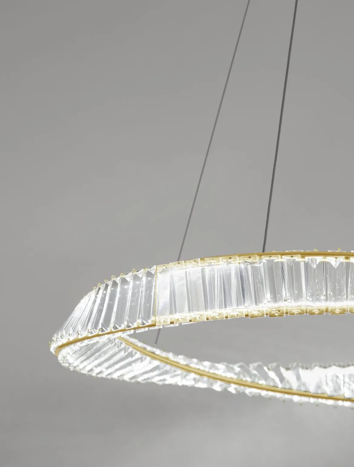 Nova Luce 9333062 AURELIA LED Pendelleuchte 80cm 3500K Gold Kristall