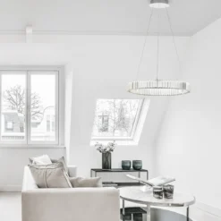 Nova Luce 9333066 AURELIA LED Pendelleuchte 60cm 3500K Chrom Kristall