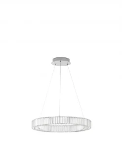 Nova Luce 9333066 AURELIA LED Pendelleuchte 60cm 3500K Chrom Kristall