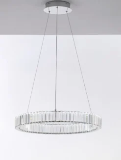 Nova Luce 9333066 AURELIA LED Pendelleuchte 60cm 3500K Chrom Kristall