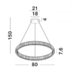 Nova Luce 9333067 AURELIA LED Pendelleuchte 80cm 3500K Chrom Kristall