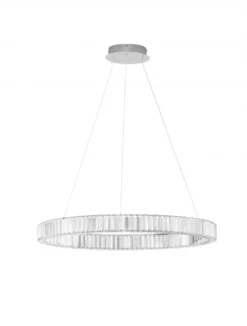 Nova Luce 9333067 AURELIA LED Pendelleuchte 80cm 3500K Chrom Kristall