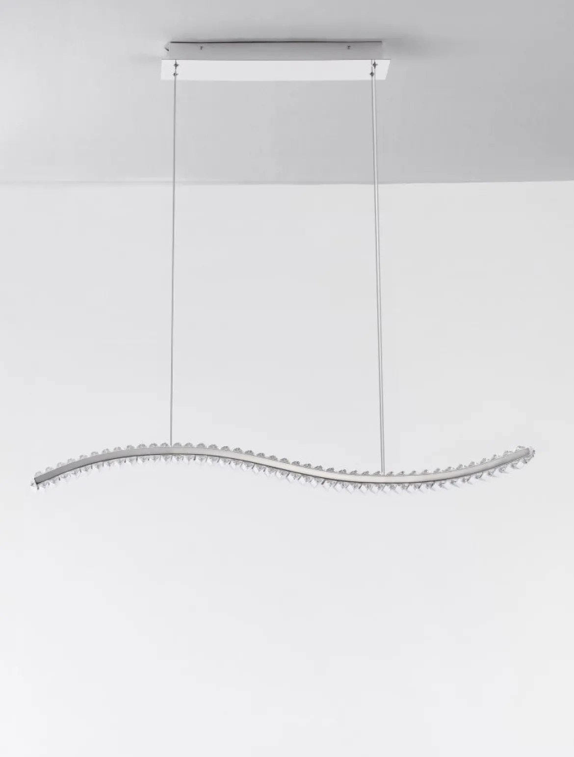 Nova Luce 9333070 AURELIA LED Pendelleuchte 100cm 3500K Chrom Kristall