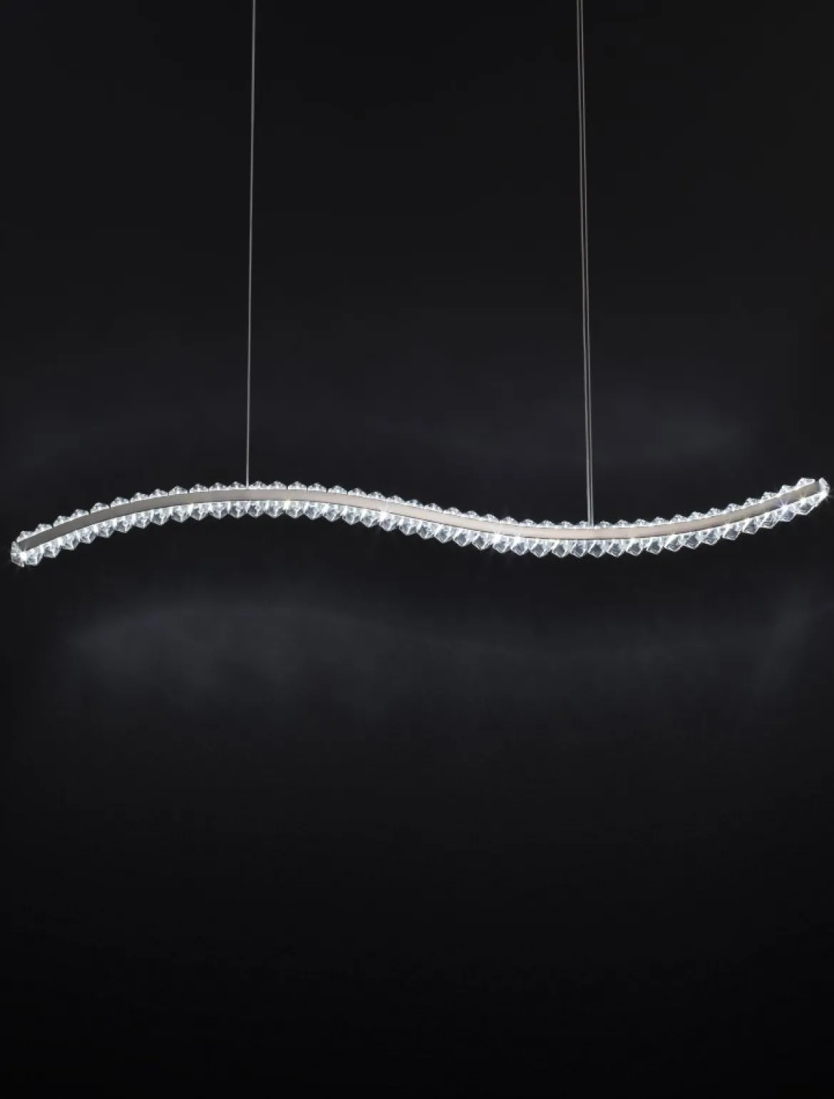 Nova Luce 9333070 AURELIA LED Pendelleuchte 100cm 3500K Chrom Kristall