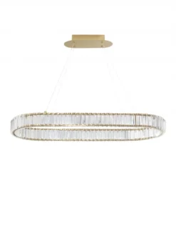 Nova Luce 9333073 AURELIA LED Pendelleuchte 92cm 3500K Gold Kristall