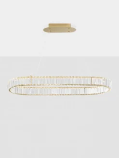 Nova Luce 9333073 AURELIA LED Pendelleuchte 92cm 3500K Gold Kristall