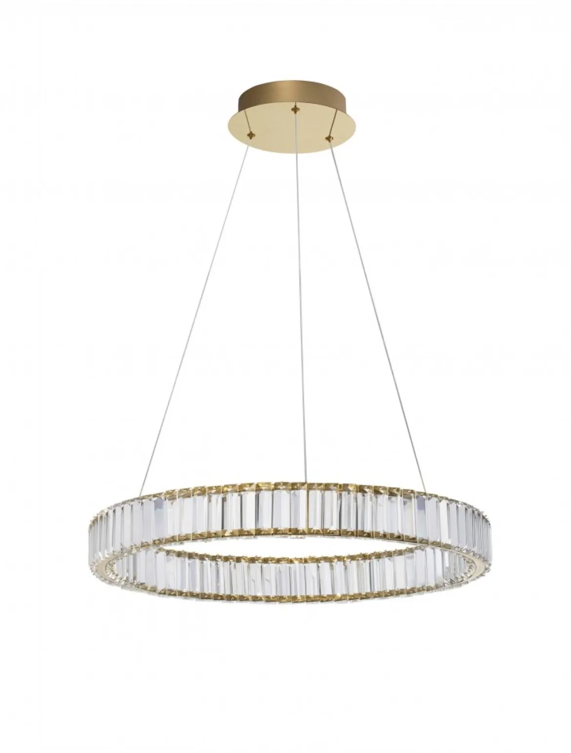 Nova Luce 9333075 AURELIA LED Pendelleuchte 60cm gerade 3500K Gold Kristall