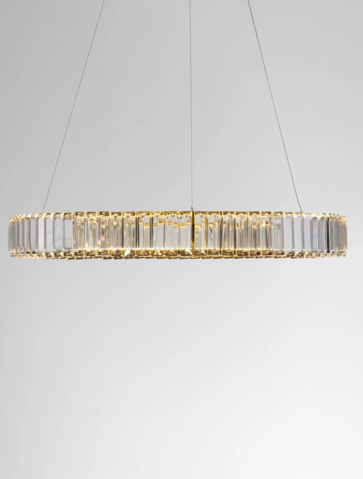 Nova Luce 9333075 AURELIA LED Pendelleuchte 60cm gerade 3500K Gold Kristall